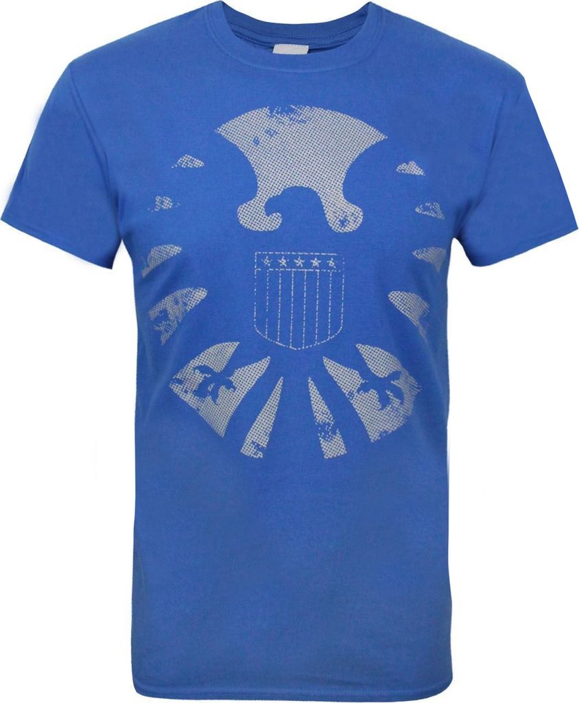 Marvel offizielles Herren Avengers Distressed Schild T-Shirt NS4696 (M) (Blau)