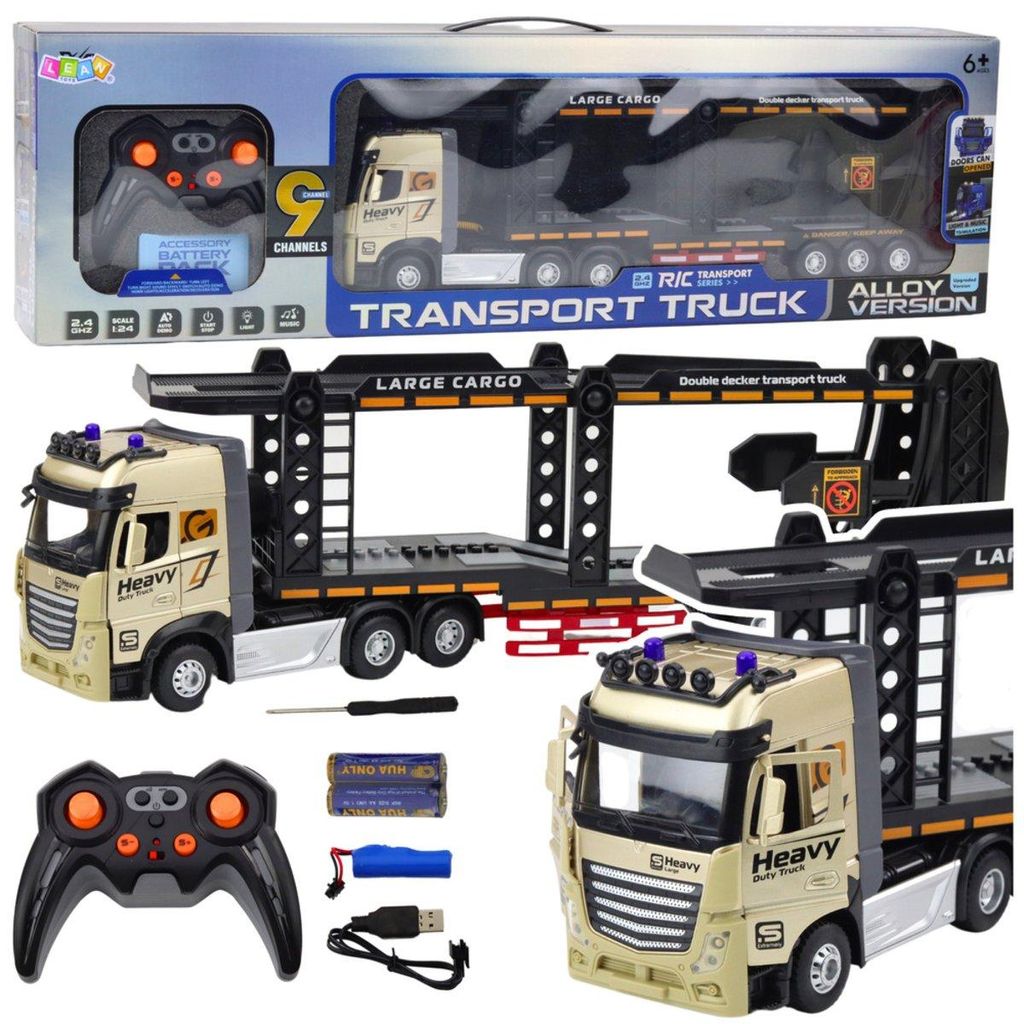 RC-Lkw, Autotransporter, Maßstab 1:24, mit Licht und Sound Produktbild 
