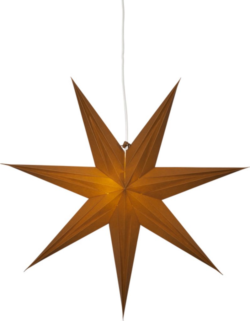 Papier-Weihnachtsstern braun-terrakotta - 60x60 cm - Weihnachtsdekoration