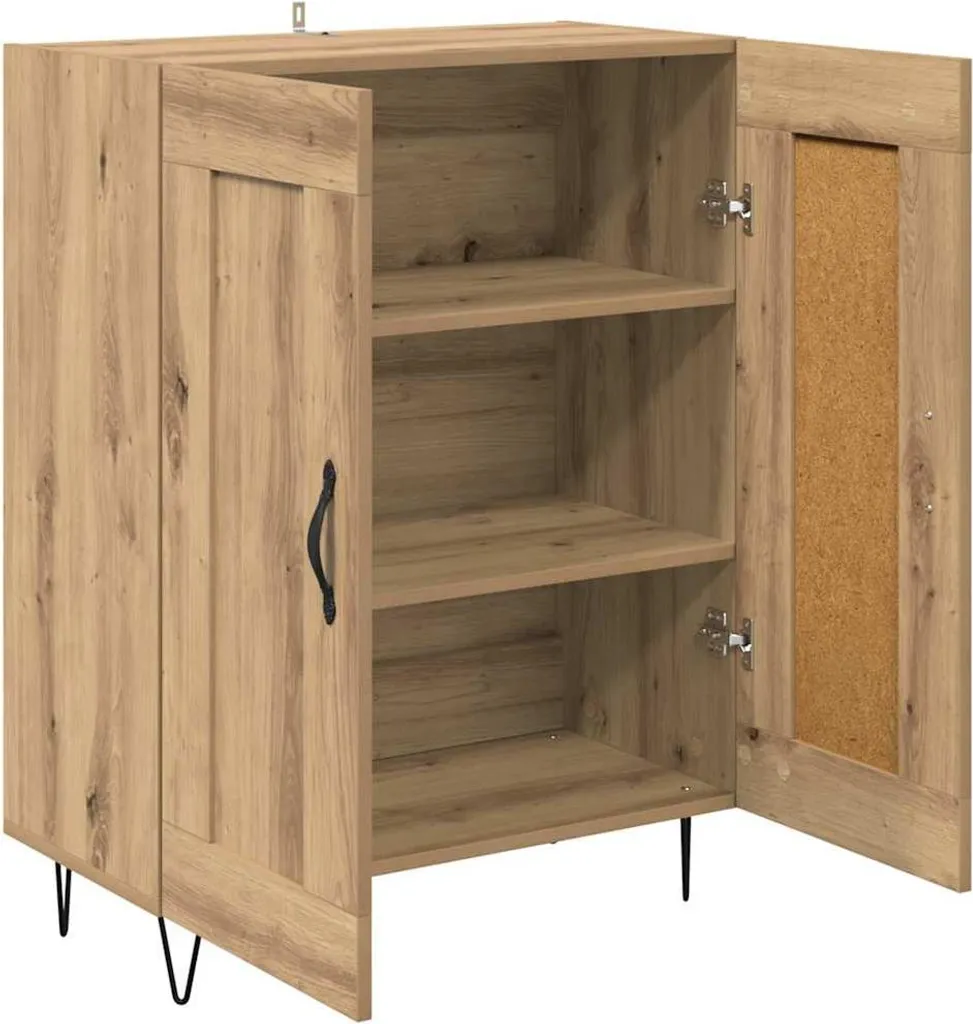 Credenza Artisan in rovere 69,5 x 34 x 90 cm in legno composito e ferro - 5