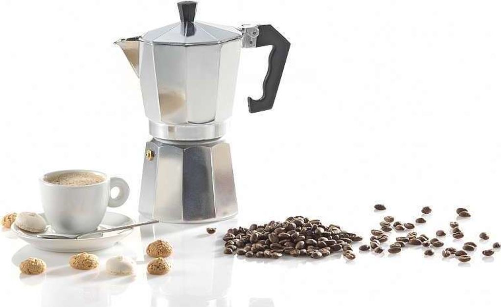 Alu-Espressokocher Silber von Karl Krüger 12 Tassen / Produktbild 