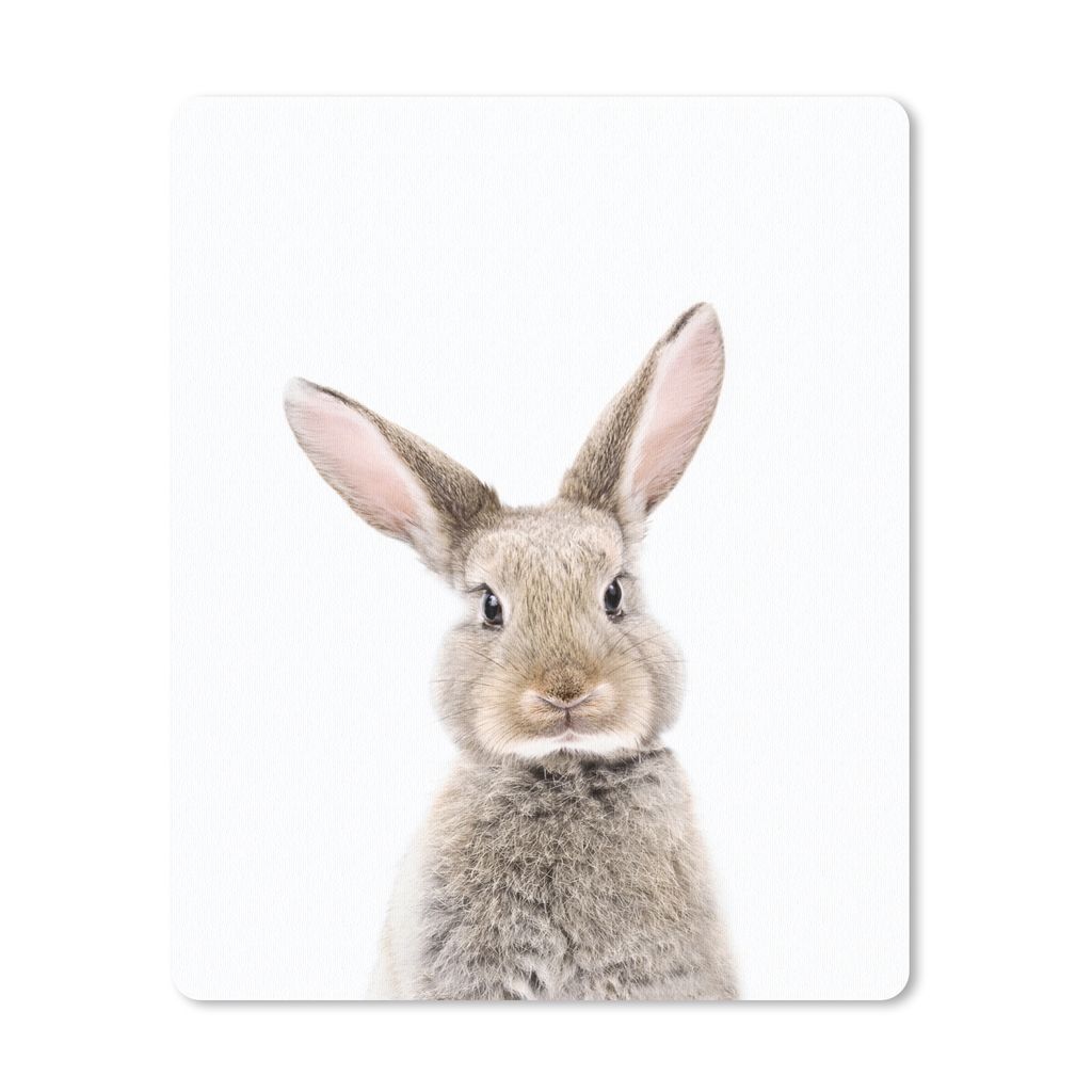 MuchoWow Mauspad Mousepad Kaninchen - Tiere - Natur - Braun 19x23 cm - Mousepads - Maus Mat - Pad - Mausunterlage - Mauspads - Spielen