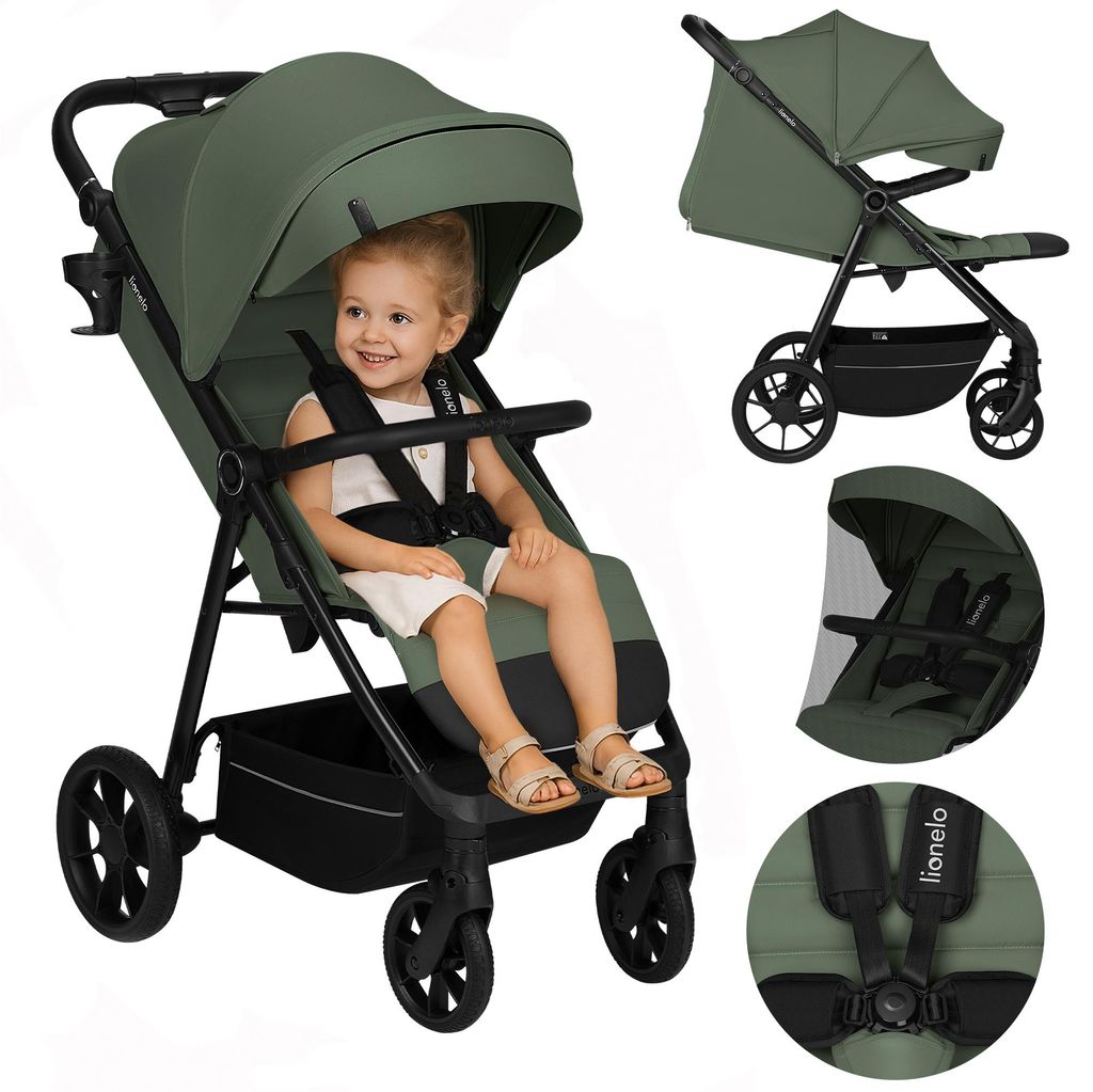 LIONELO IVA Buggy bis 22 kg, 6 Monaten–4 Jahre, 360° Räder, Produktbild 