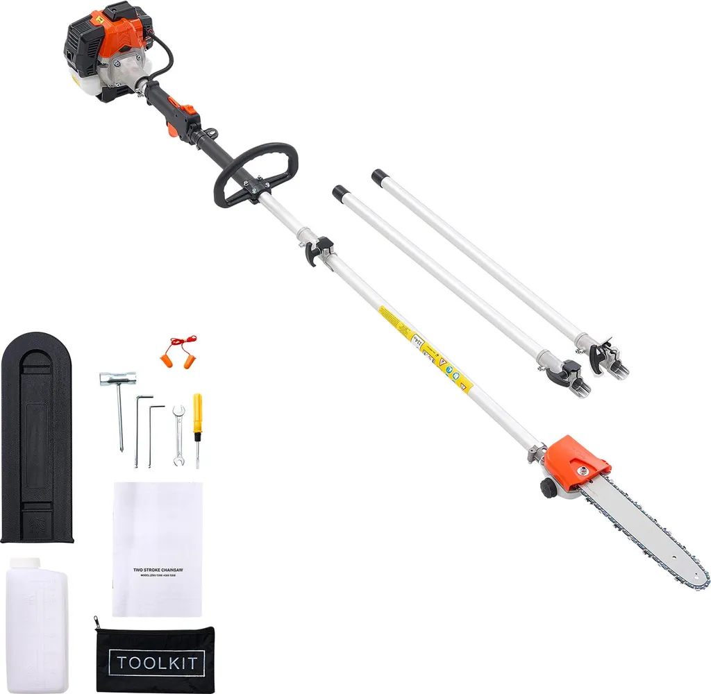 Tronçonneuse sur perche thermique 25cc télescopique de 3,6m SucceBuy