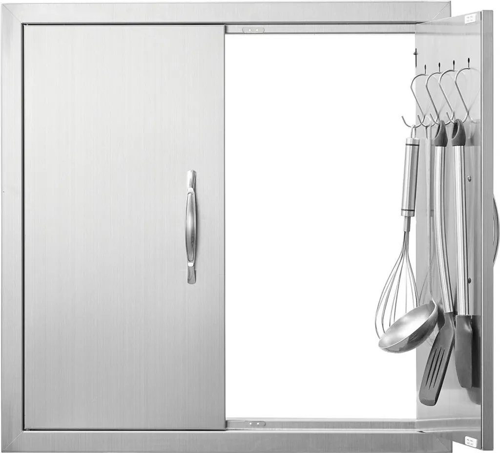 Double porte barbecue inox - Solution anticorrosion 610 x 610 mm