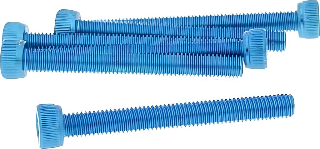Vicma Schraubensatz 6 Stück Innensechskant Alu blau - M5x45