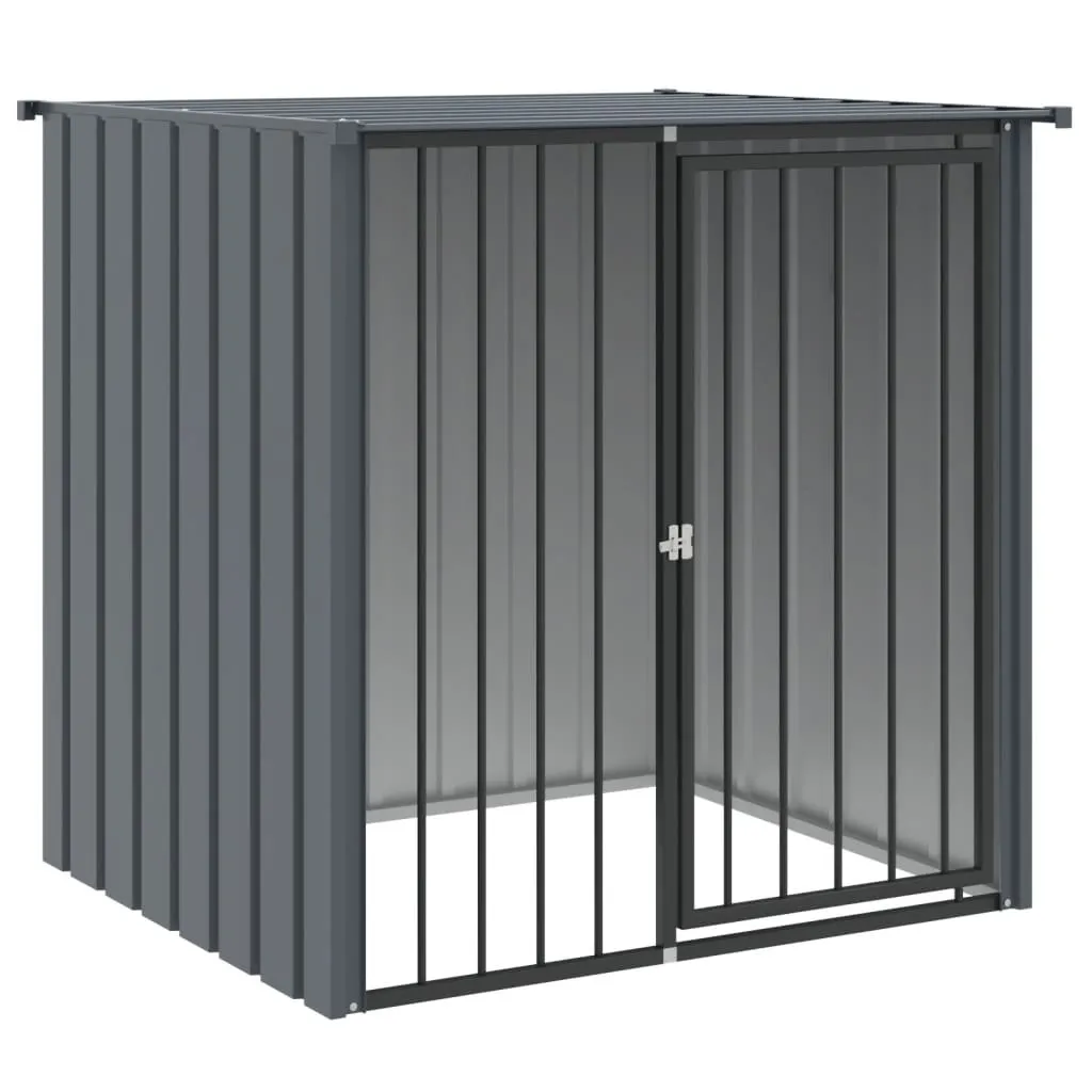 Cuccia per cani con tetto Nero 110x103x109 cm Acciaio zincato