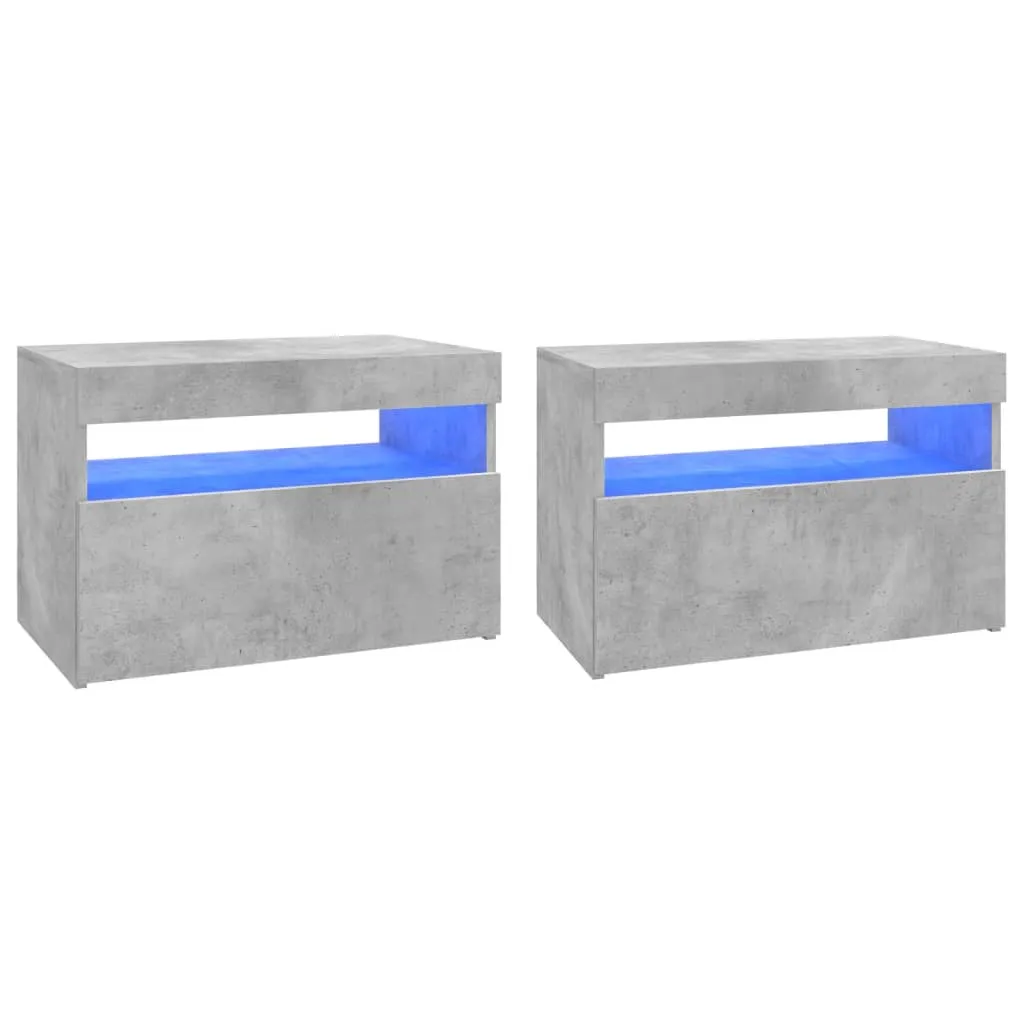 Mobili Porta TV LED Grigio Cemento vidaXL 2 pezzi - Design Minimalista - 11