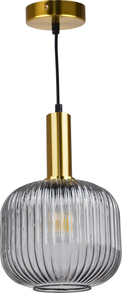 Luminaire suspendu pour table à manger CUMBRIA verre fumé 100 cm Polux
