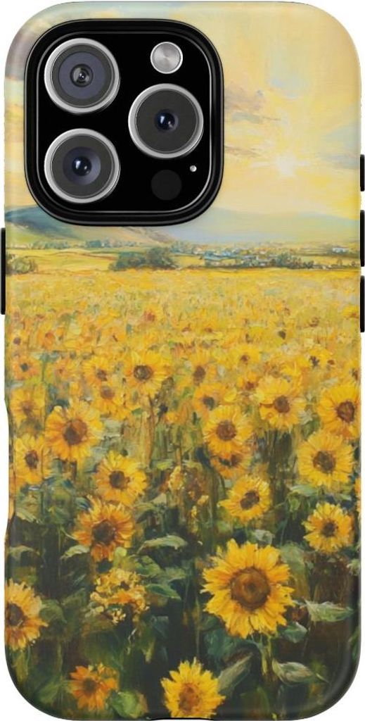 Sonnenblumenfeld im Abendlicht – Hülle Kompatibel mit iPhone 16 Pro