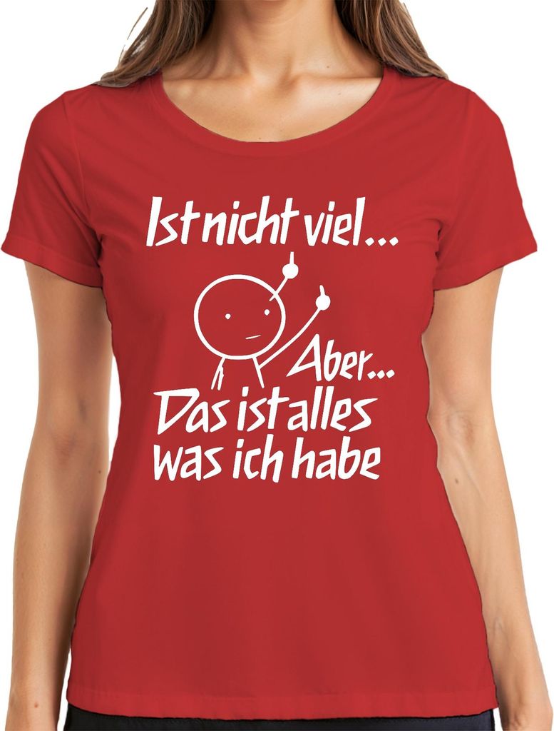 Ist nicht viel aber das ist alles sarkastisch mittelfinger lustig Damen T-Shirt, Rot, S