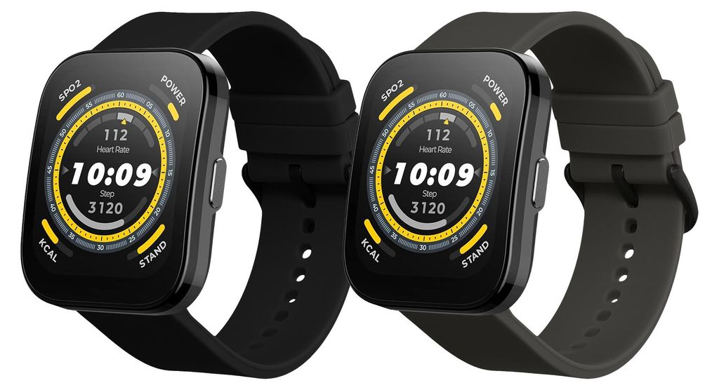 kwmobile 2x Uhrenarmband für Huami 22mm Amazfit Bip 6 / Bip 5 Unity / Bip 5 / GTS 3 / Balance 2 / Helio Strap Armband - Fitnesstracker Band Set aus