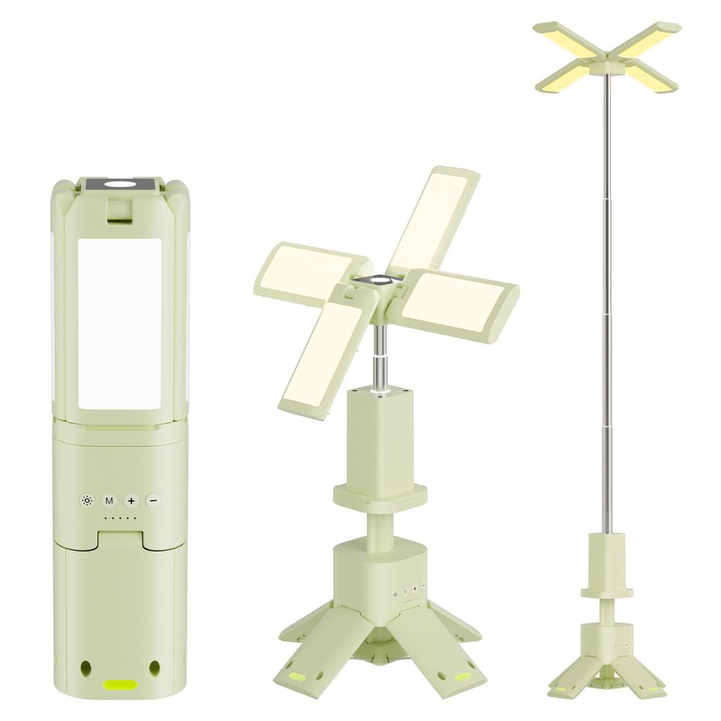 Teleskopische LED-Campinglampe 6000LM, 14000mAh wiederaufladbar, magnetisch & dimmbar, tragbare Laterne für Camping, Baustelle und Notfälle