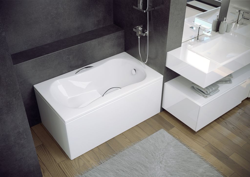 ECOLAM Badewanne Sitzbadewanne Rechteck Acryl Aria Rehab Produktbild 11