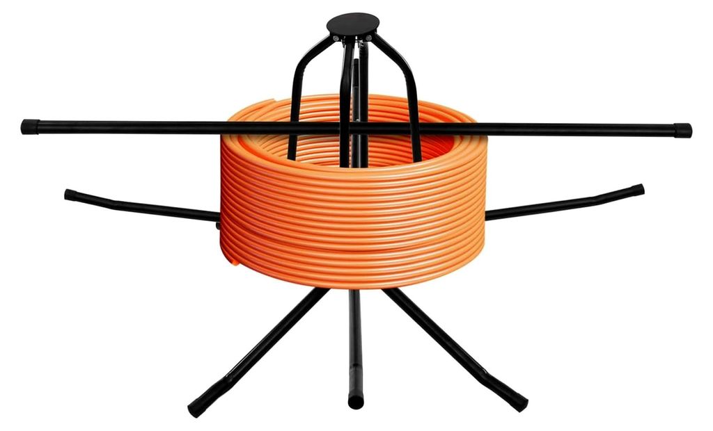 Rohrhaspelabroller für Heizungsrohre - 200 kg Tragfähigkeit - PEX, PERT, PE - Heizungsrohrhaspel, Rohrleitungsabwickler