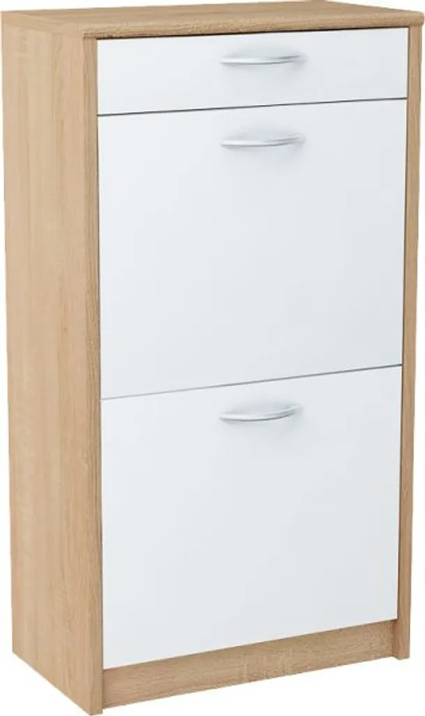 Scarpiera IBOJA Rovere Sonoma e Bianco con Cassetto | Mobile Ingresso