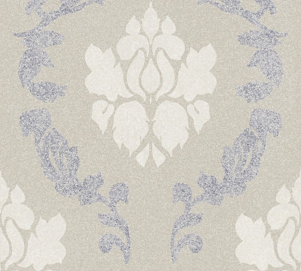 A.S. Création Barocktapete New Elegance Tapete mit Ornamenten Vliestapete beige creme blau 10,05 m x 0,53 m