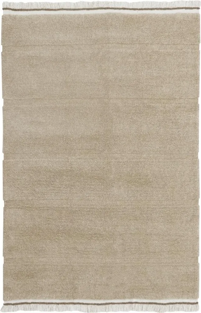 Tapis de salon en laine bouclée Steppe Beige 120x170 cm pour intérieur