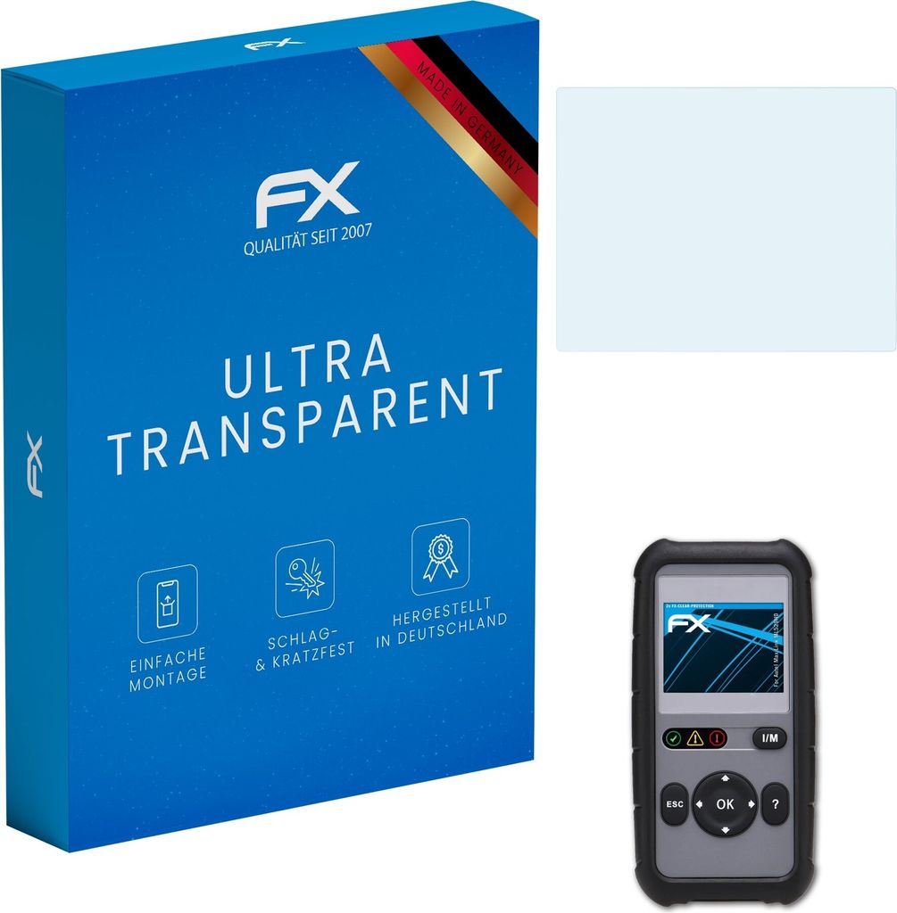 atFoliX FX-Clear 2x Schutzfolie kompatibel mit Autel MaxiLink ML529HD Displayschutzfolie