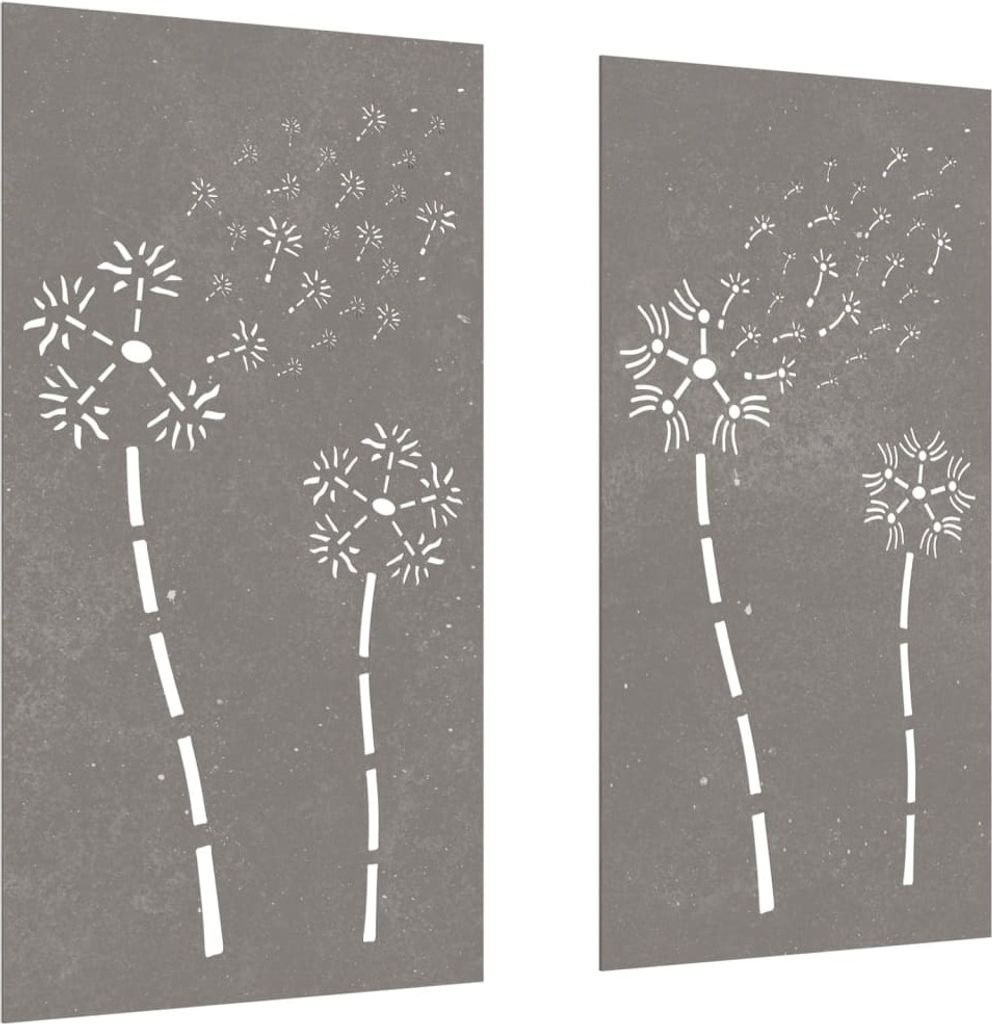 vidaXL Décoration murale de jardin en 2 parties 105x55 cm Image du produit 