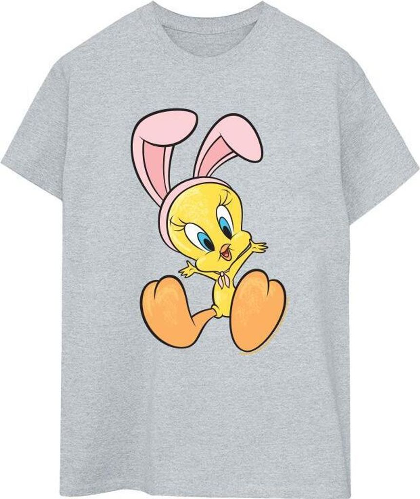 Looney Tunes - "Tweety Pie Bunny Ears" T-Shirt für Damen BI32442 (XL) (Grau)