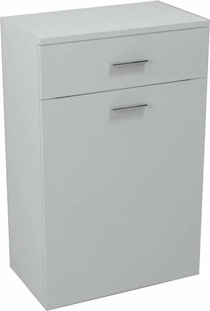 Meuble bas Aqualine Zoja blanc avec panier à linge 500x780x290 mm 51310