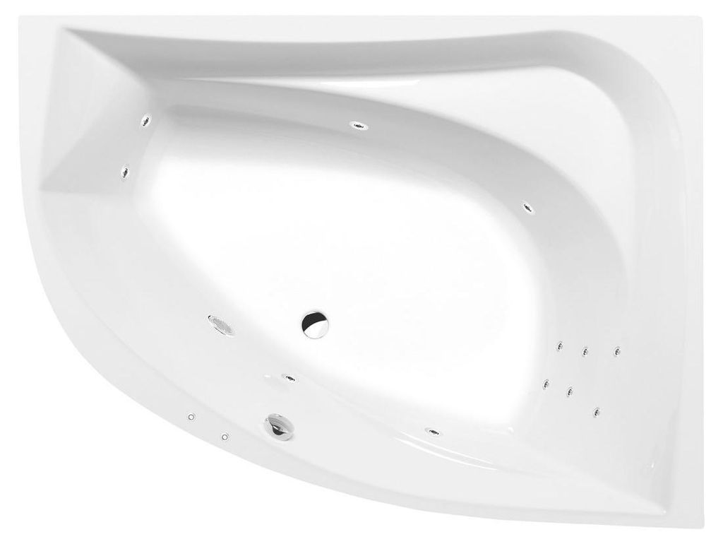 Polysan TANYA R Whirlpool-Badewanne, 160x120x49cm, Attraction Hydro, Chrom