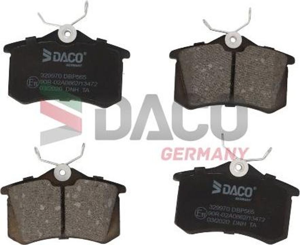 DACO Germany 329970 Bremsbelagsatz, Scheibenbremse OE 4D0698451C kompatibel mit A6 4B, A8 4D, Berlingo, C4er, C4, C8, DS4, Xsara, Ulysse, Galaxy, P...