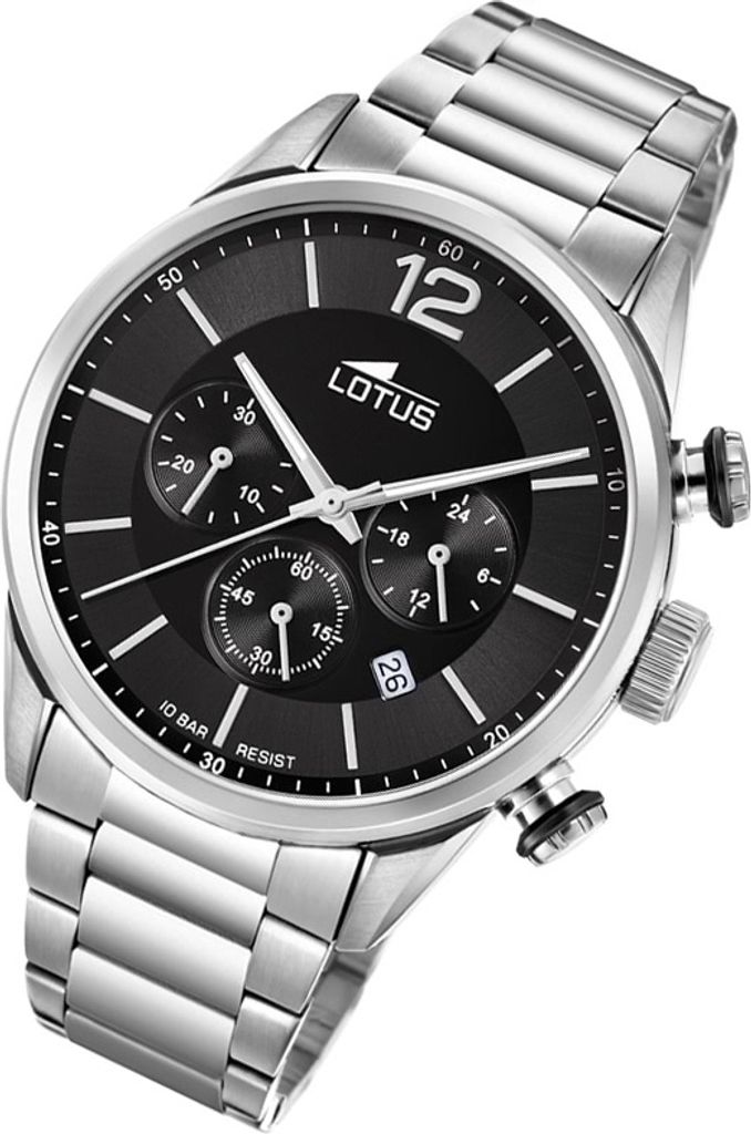 Lotus Herren Uhr Khrono Sport Edelstahl Armbanduhr silber UL18688/3