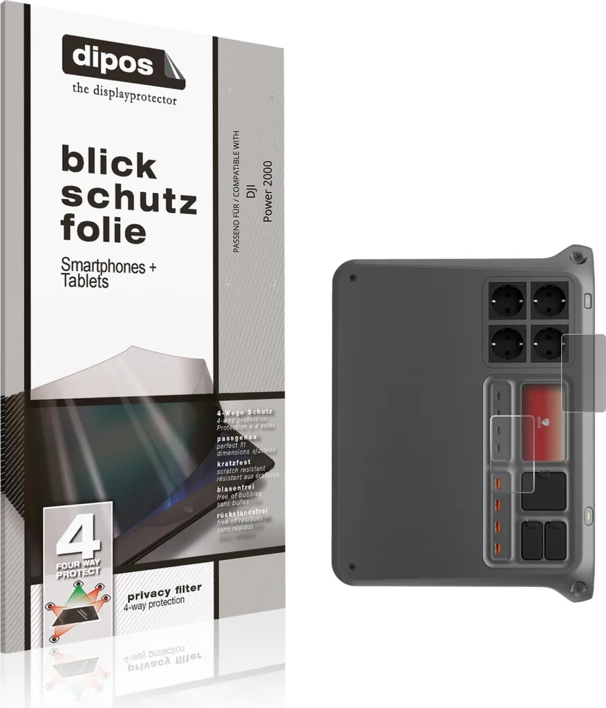 Pellicola Privacy DJI Power 2000: Protezione Vista 4-Way Anti-Sguardo