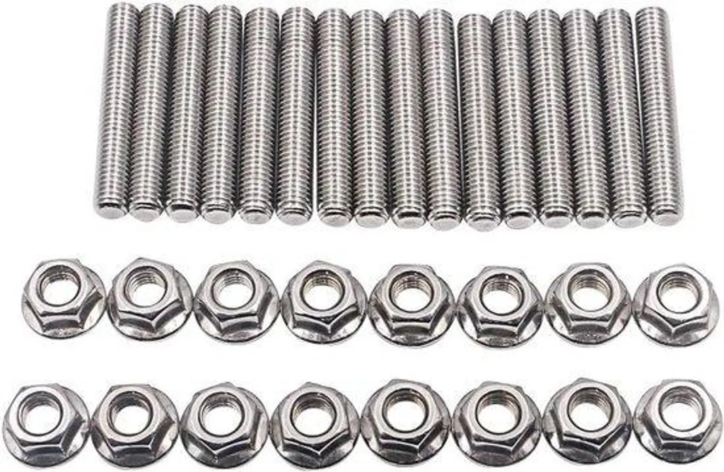 Ligne d'échappement inox pour moteur V8, ensemble de 16 composants