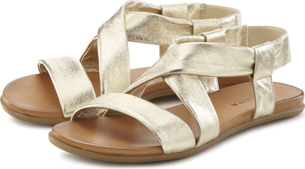 LASCANA Sandale goldfarben Größe 42
