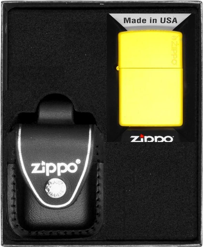 ZIPPO Feuerzeug SONNENBLUME MIT ZIPPO LOGO Geschenkset Nr. 3
