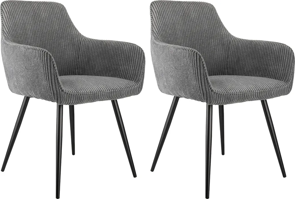 Sedia Ergonomica AIORBER Grigio Scuro 2 Pezzi - Salotto e Sala Pranzo