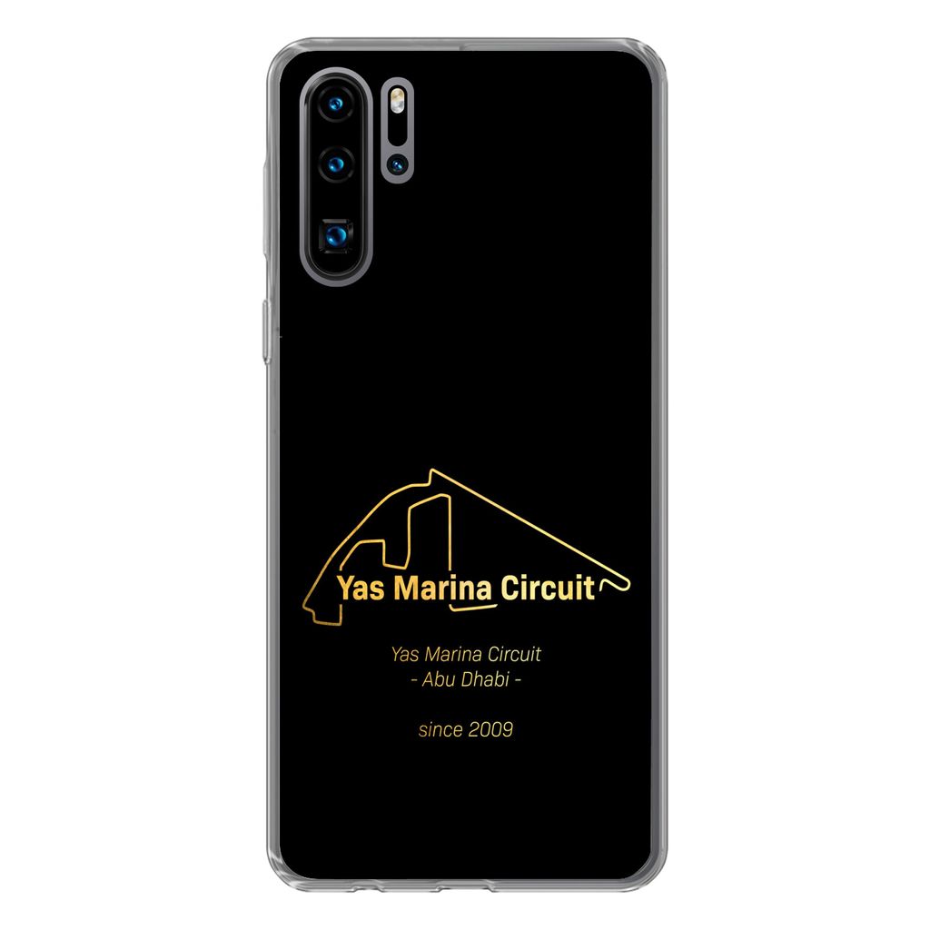 MuchoWow Handyhülle Schutzhülle Hülle für Huawei P30 Pro F1 - Abu Dhabi - Rennstrecke Silikon Softcase Handy Hülle - Schutzdeckel