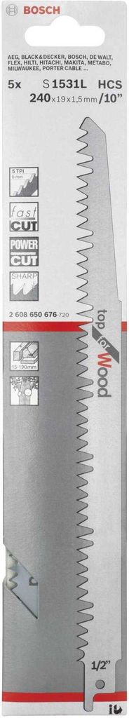 Bosch 2608650676 Bosch 5 Säbelsägebl.S 1531 L Immagine del prodotto 