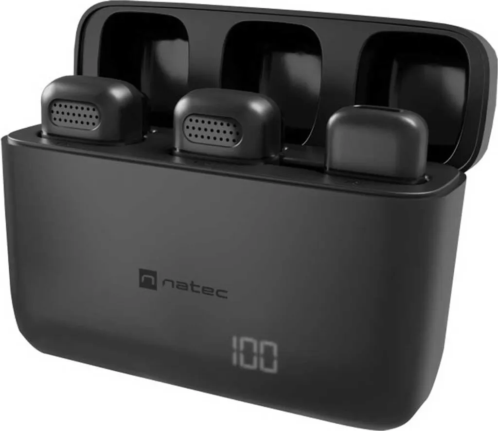 Microphone Lavalier Natec Hopper Noir - Micro Cravate Haute Qualité - 5