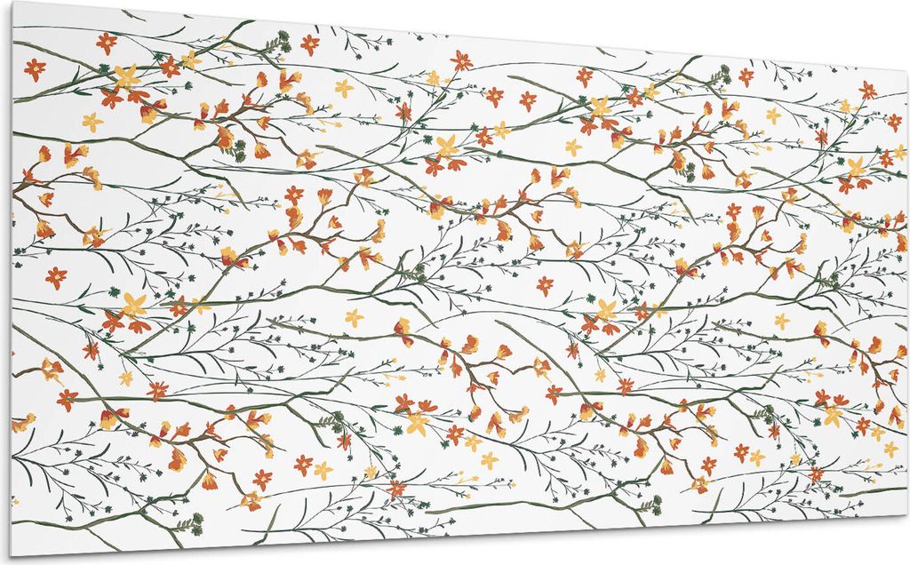 Blumenmuster Auf Dem Hintergrund – Selbstklebende Fliesen – Wandverkleidung – Wandpaneel – PVC Fliesen – Vinylflisen – PCV Flisen – S...