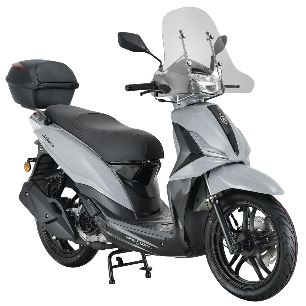 Motorroller Libero 125 ccm 90 km/h 16-Zoll grau-schwarz Produktbild 