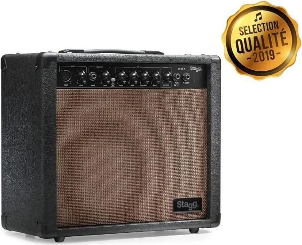 Amplificateur Guitare Acoustique 20W Stagg 20 AA R avec Reverb