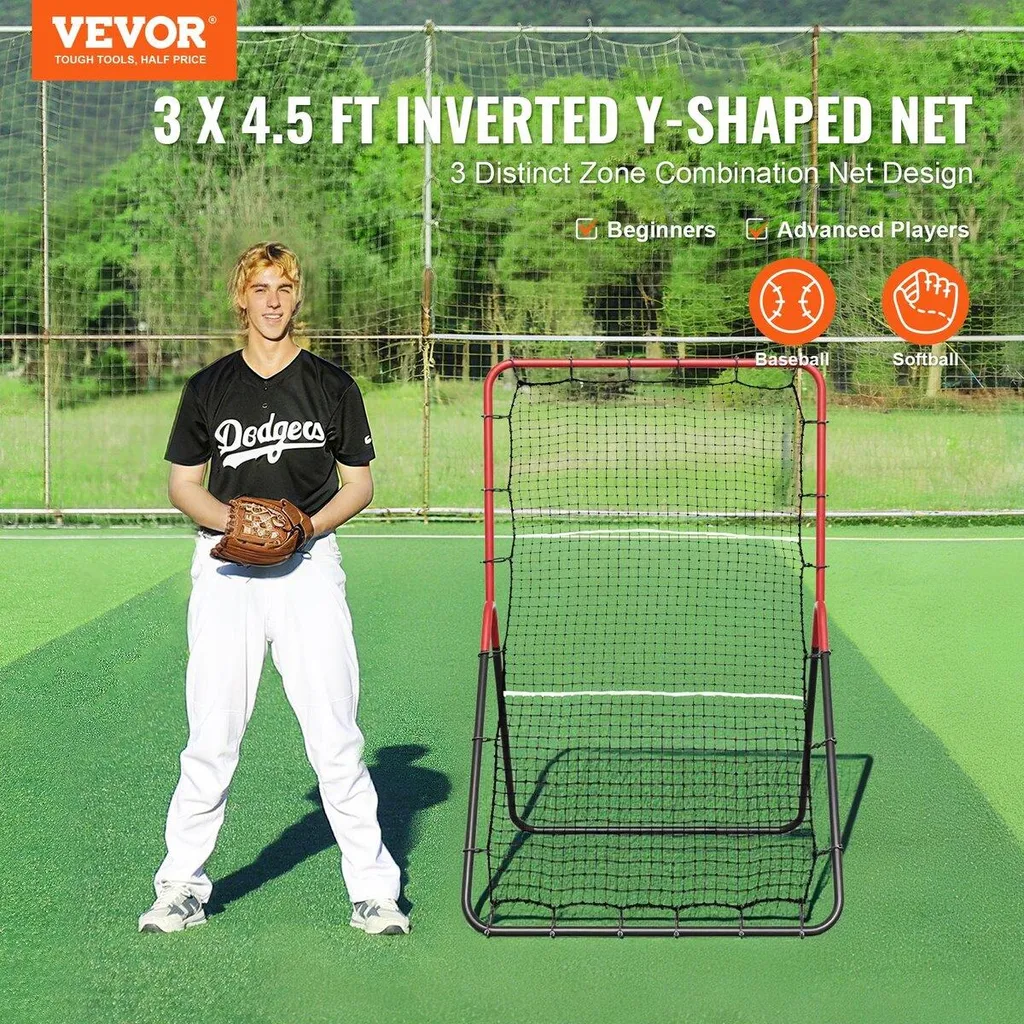 Mur de Rebond de Baseball Professionnel 3-Way Trainer pour Entraînement