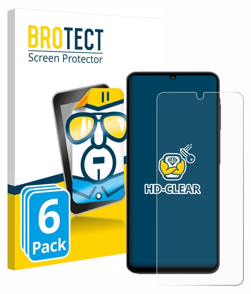 6x Für Samsung Galaxy M07 Schutzfolie BROTECT Displayschutz Display Schutz Folie Klar Transparent