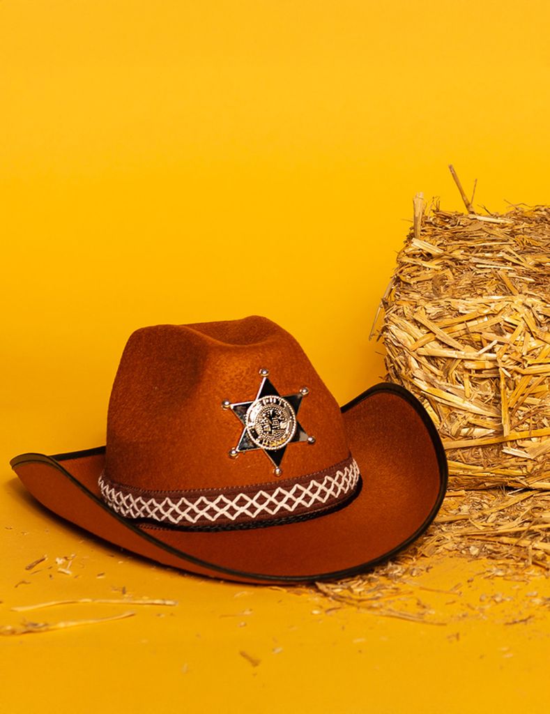 Sheriff-Kinderhut Cowboy-Hut braun Produktbild 3