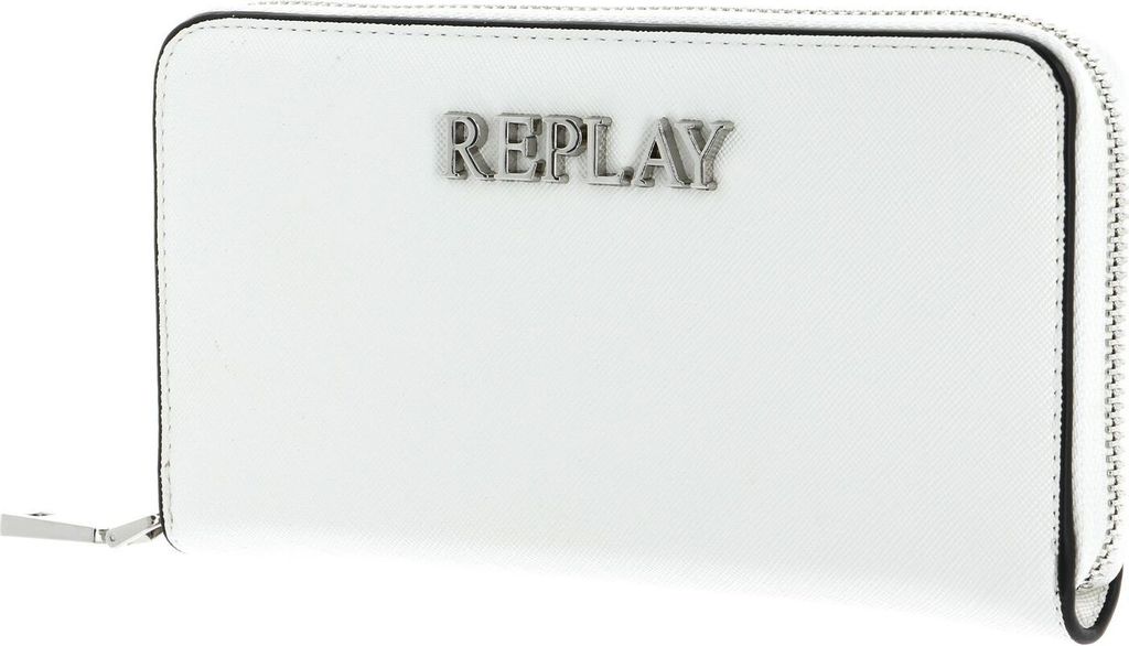 REPLAY Geldbörse Zip Around Wallet Optical White weiß