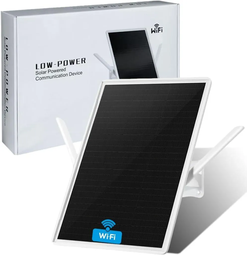 Amplificateur WiFi extérieur solaire autonome IP65 pour jardin et cour