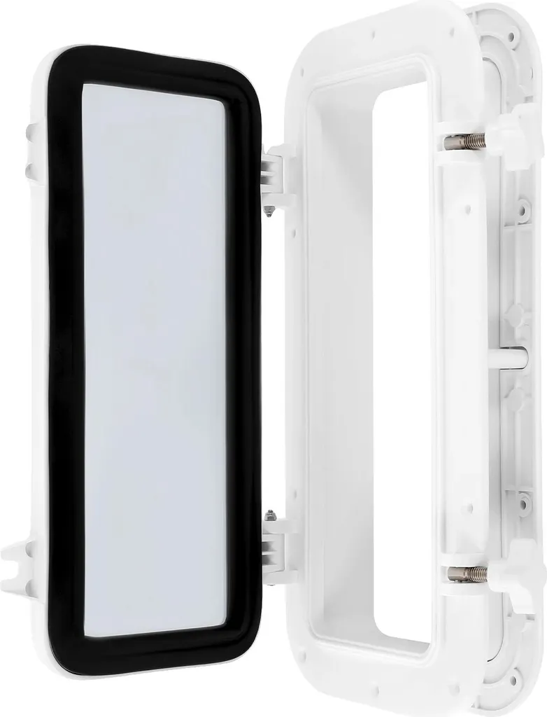 Hublot rectangulaire blanc ultra résistant avec diffuseur anti-choc