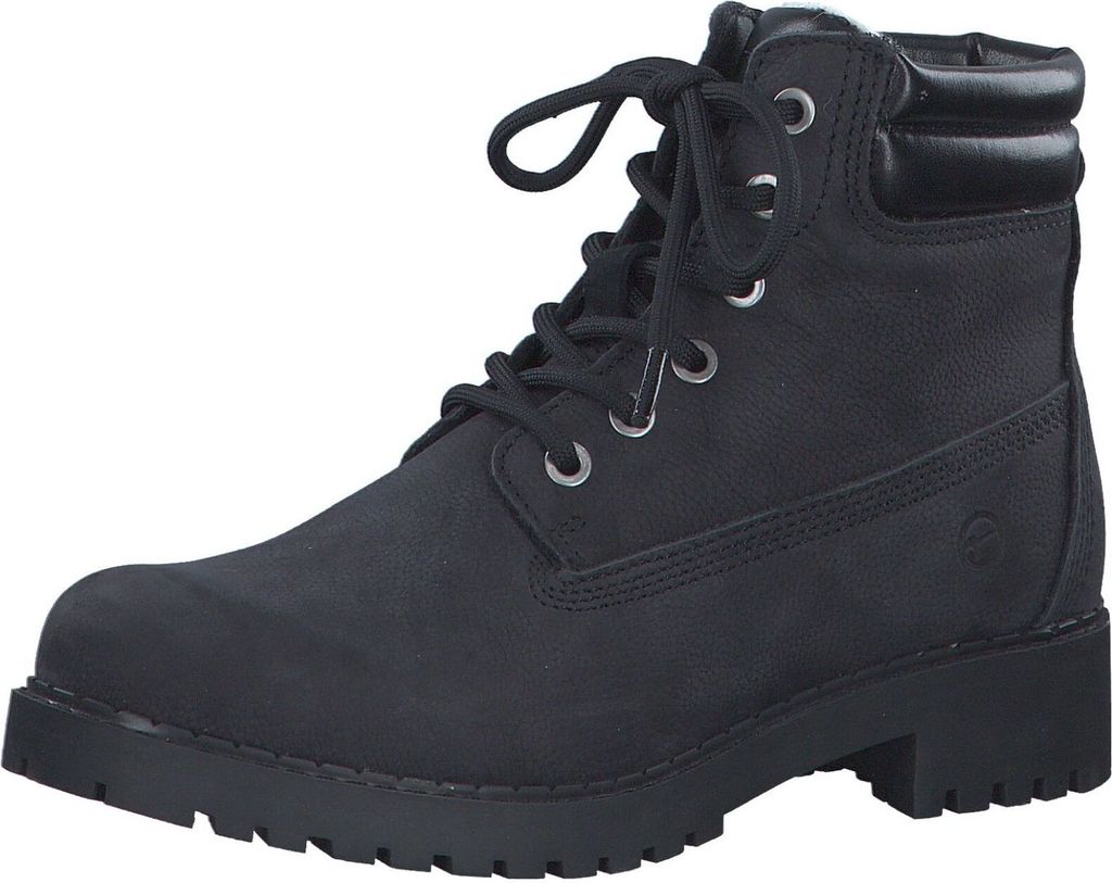 Tamaris Lederstiefelette - Schwarz Leder Größe: 36 Weite: Normal