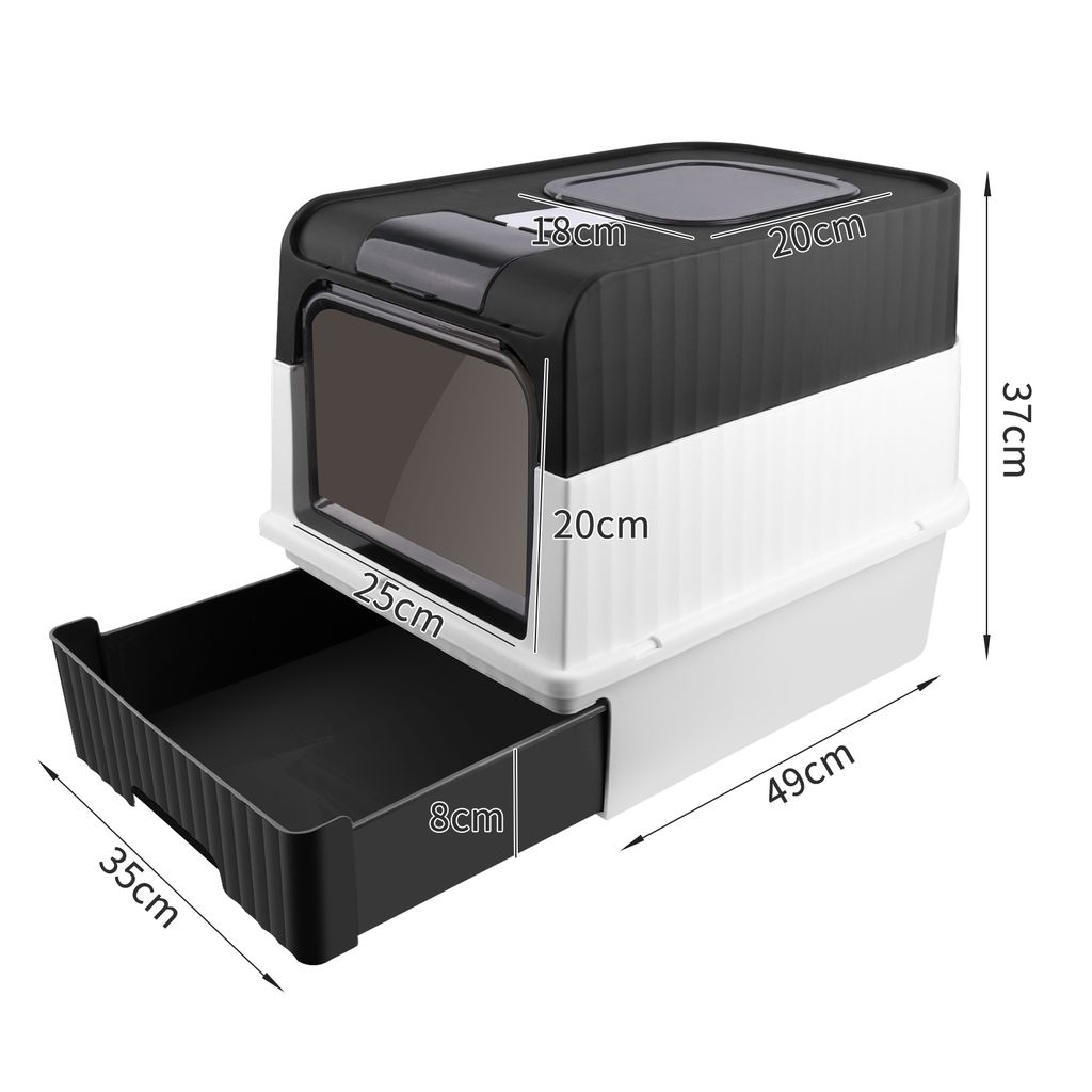 Bac à litière avec lumière UV Grande litière avec bac Image du produit 
