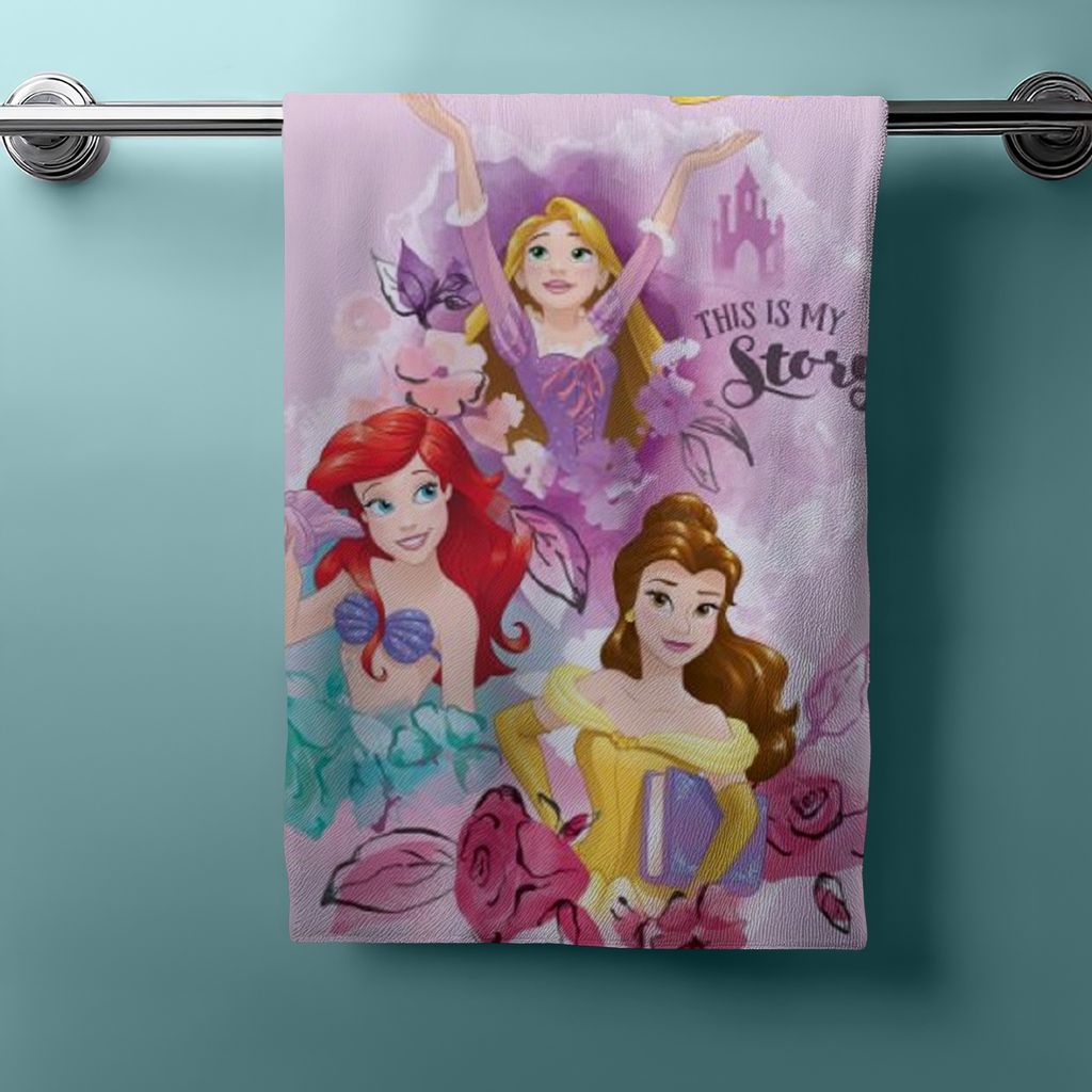 Asciugamano da bagno Disney Princess 60 x 120 cm Immagine del prodotto 