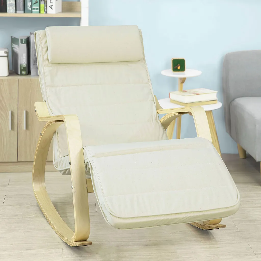 Poltrona Oscillante SoBuy FST16-W Beige: Icona di Stile e Comfort